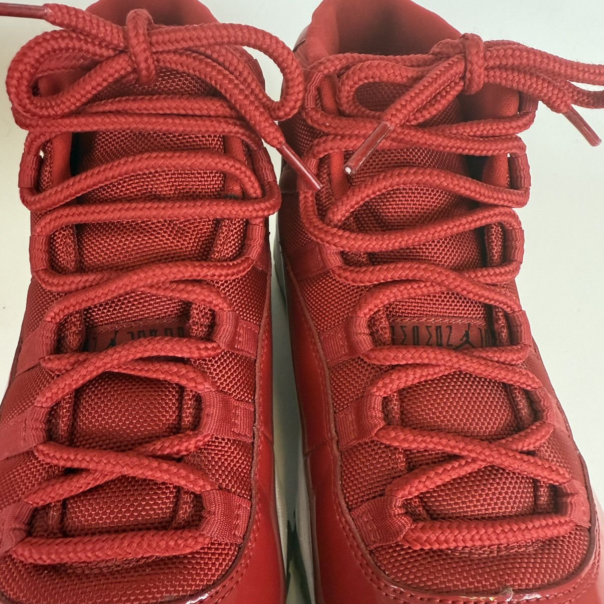Jordan Brand × Nike Size 10.5-Jordan 11 Win Like ‘96 LIGHTLY WORN red white Size US 10.5 / EU 43-44 - 5 Thumbnail