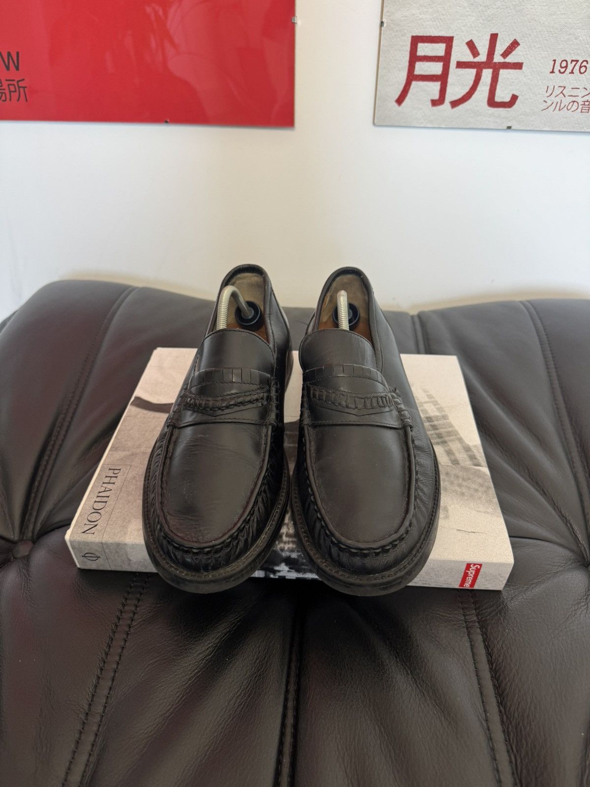 Vintage Black High Quality Leather Loafers Vintage Y2k Italy Hype Size US 9 / EU 42 - 2 Thumbnail