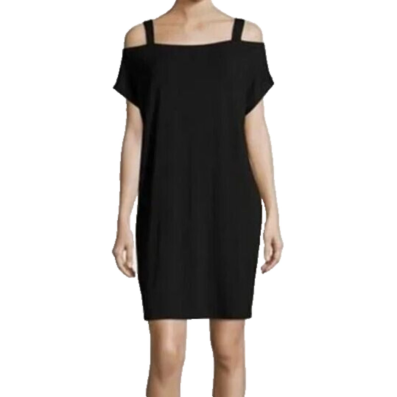 Eileen Fisher NEW EILEEN FISHER Black Tencel Jersey Knit Mini Dress Sz XS Size XS / US 0-2 / IT 36-38 - 1 Thumbnail