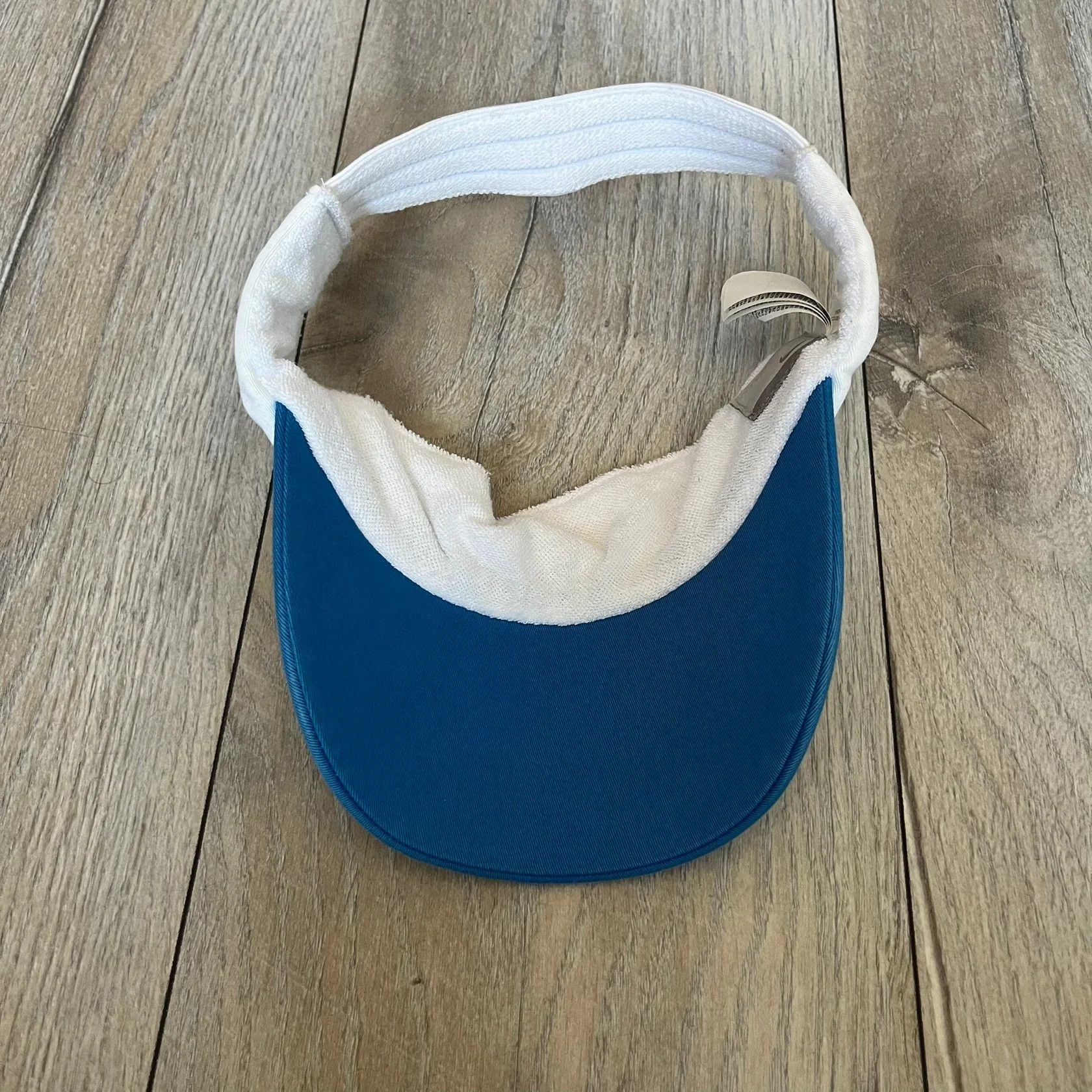 Nike Nike 2000's Blue & White Tennis Visor Size ONE SIZE - 3 Thumbnail