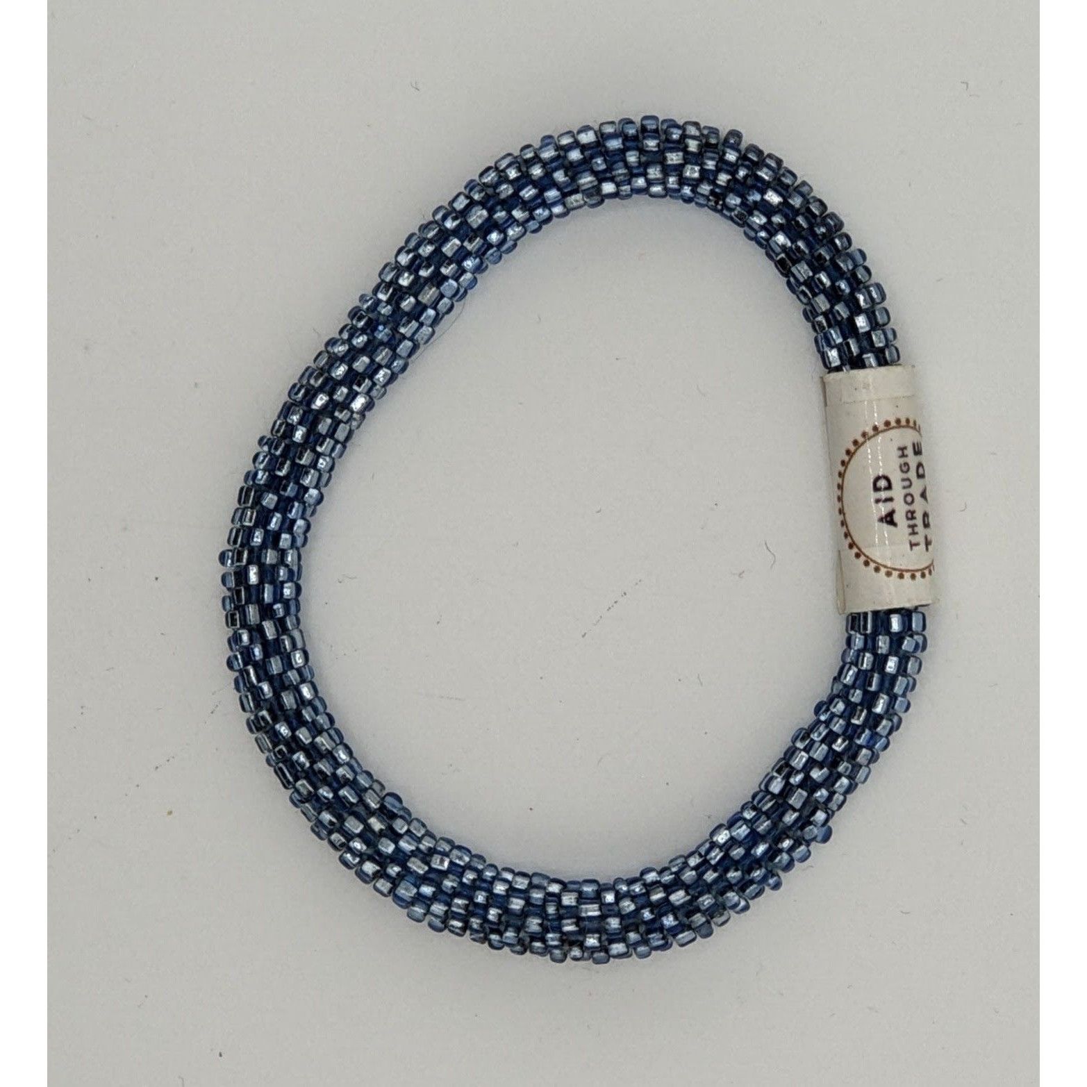 Other Aid Through Trade Roll-On Bracelet Navy Blue Glass Beads Han Size ONE SIZE - 5 Thumbnail