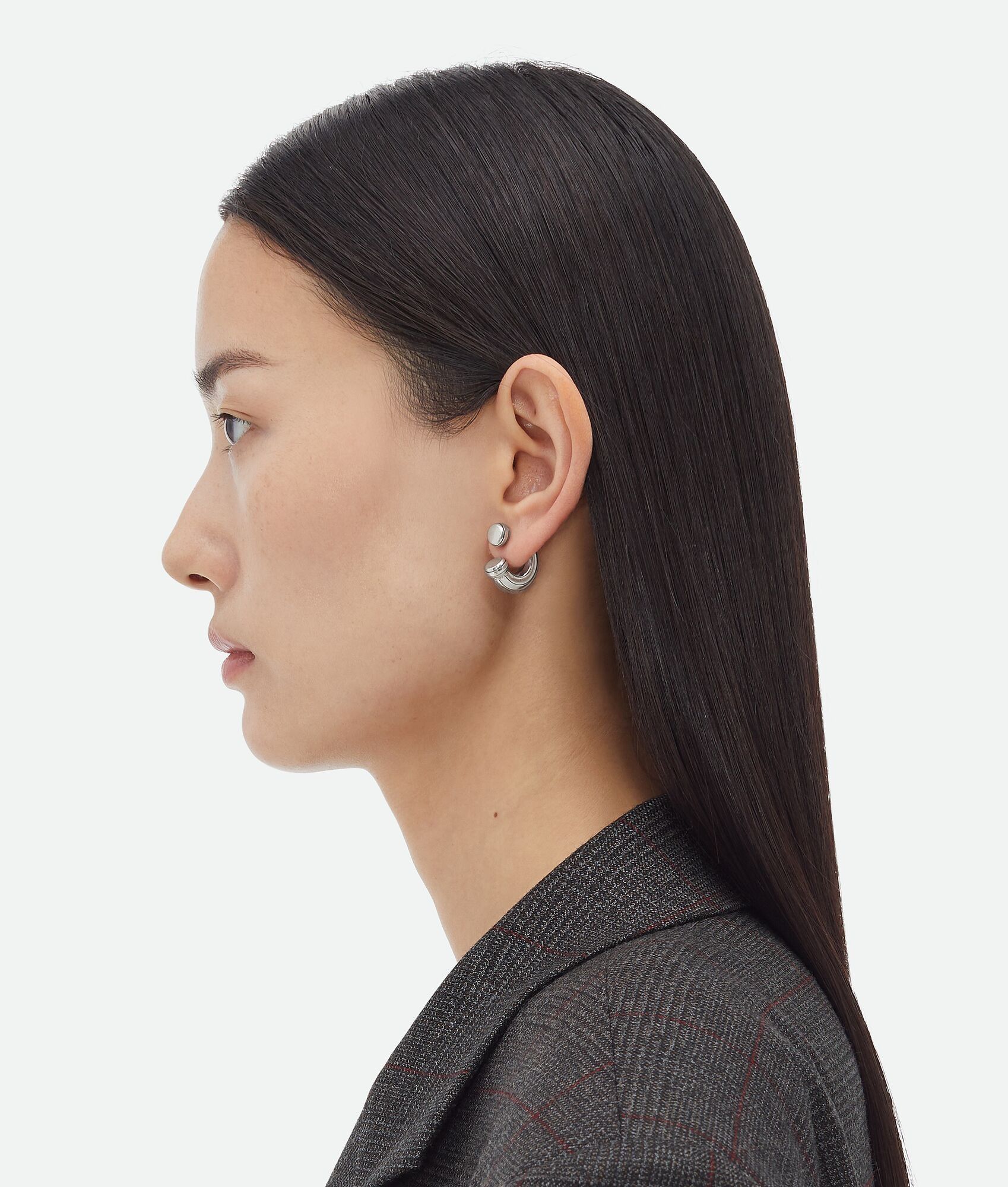 Bottega Veneta o1s1rm1025 Size: OS / Puzzle Earrings in Silver Size ONE SIZE - 3 Thumbnail