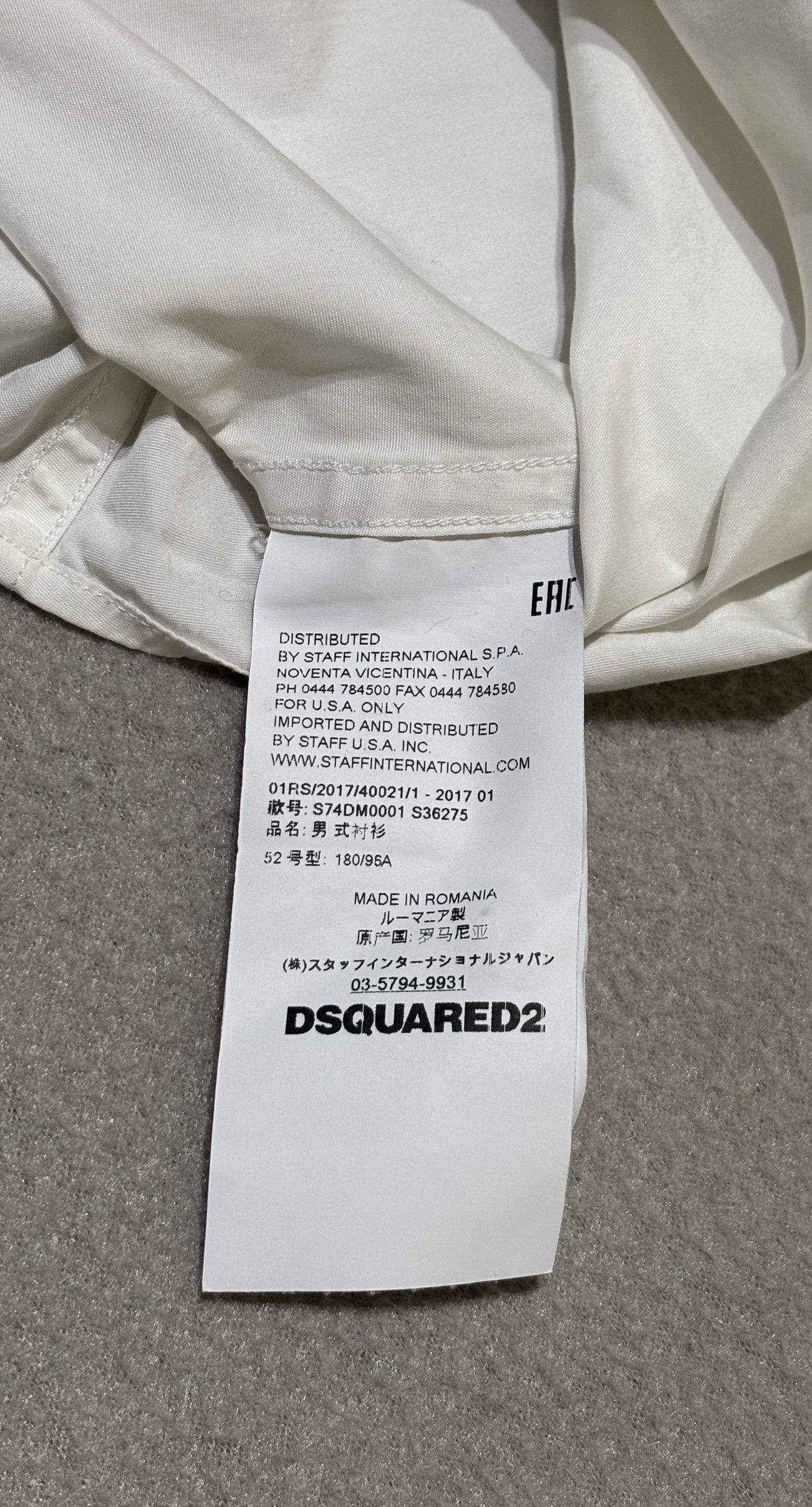 Dsquared2 Dsquared2 White Shirt Size 52 Size US L / EU 52-54 / 3 - 19 Thumbnail