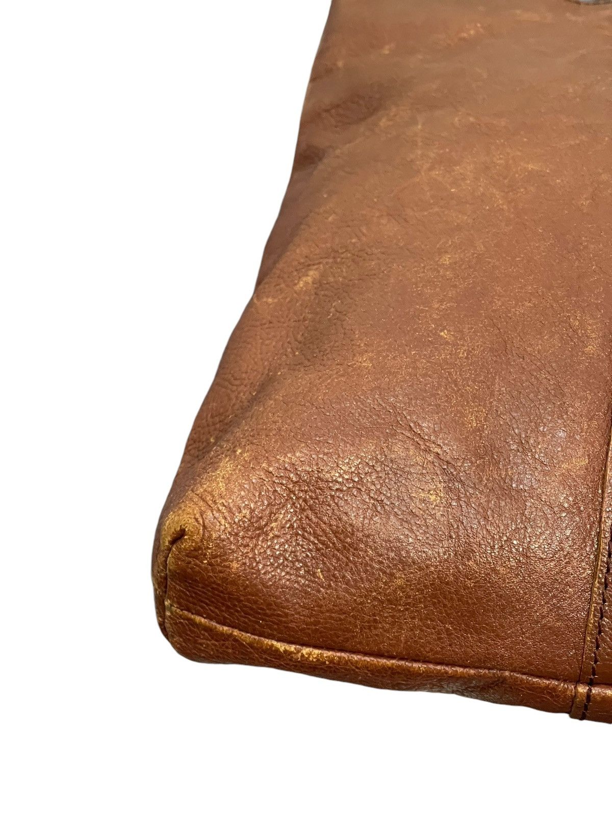 Genuine Leather Full Leather Vintage Unknown Tote Shoulder Bag 4🟩 Size ONE SIZE - 6 Thumbnail