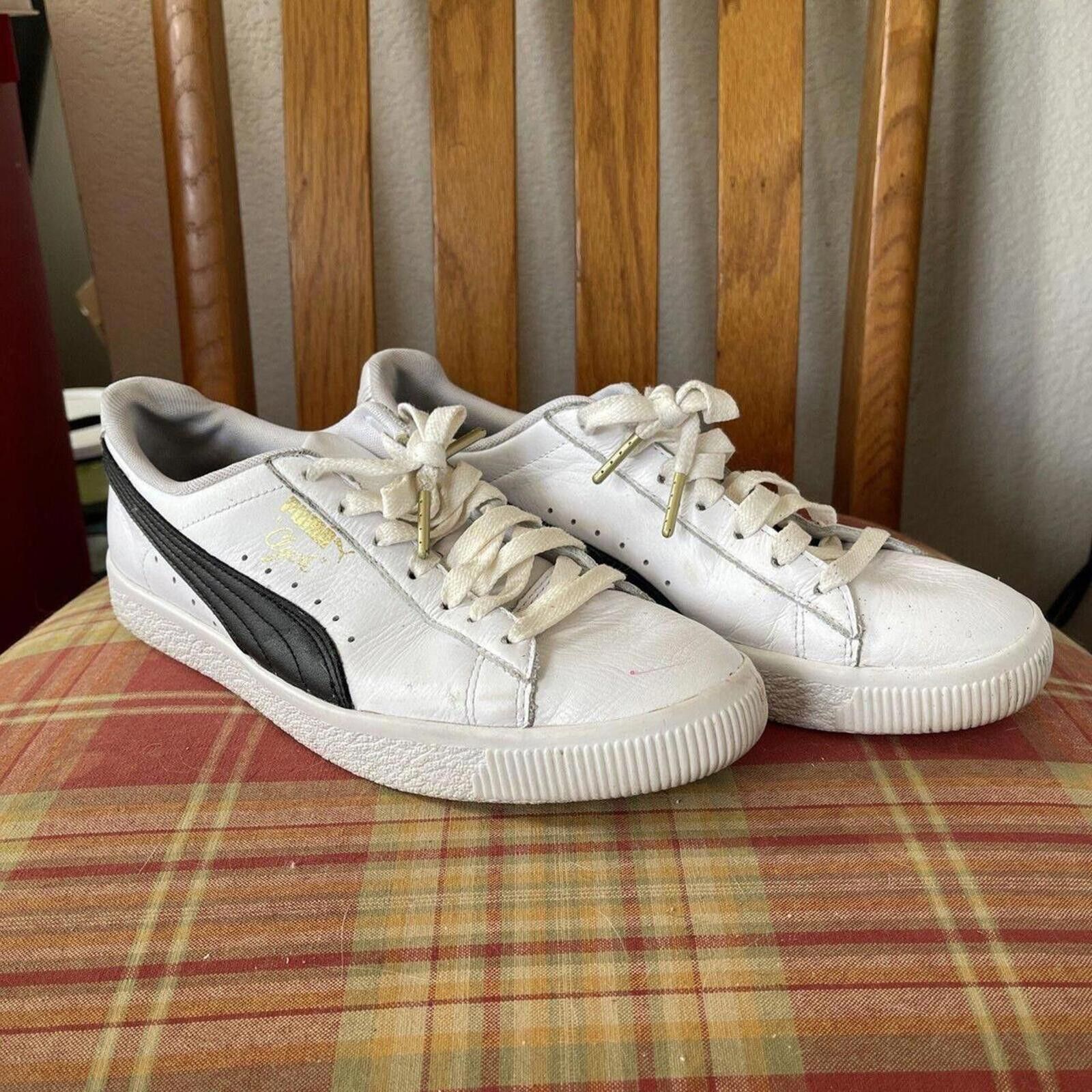 Puma Puma Clyde Casual Sneakers - White & Black Size US 7.5 / EU 40-41 - 2 Thumbnail