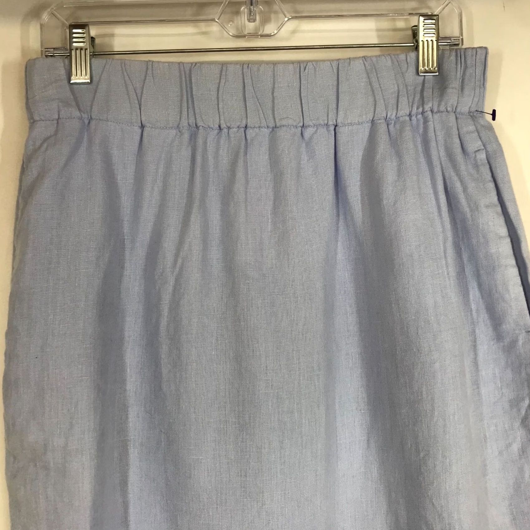 J.Crew J.CREW Skirt Women S LILAC LINEN ELASTIC WAIST WOMEN'S SMALL Size 28" / US 6 / IT 42 - 2 Thumbnail