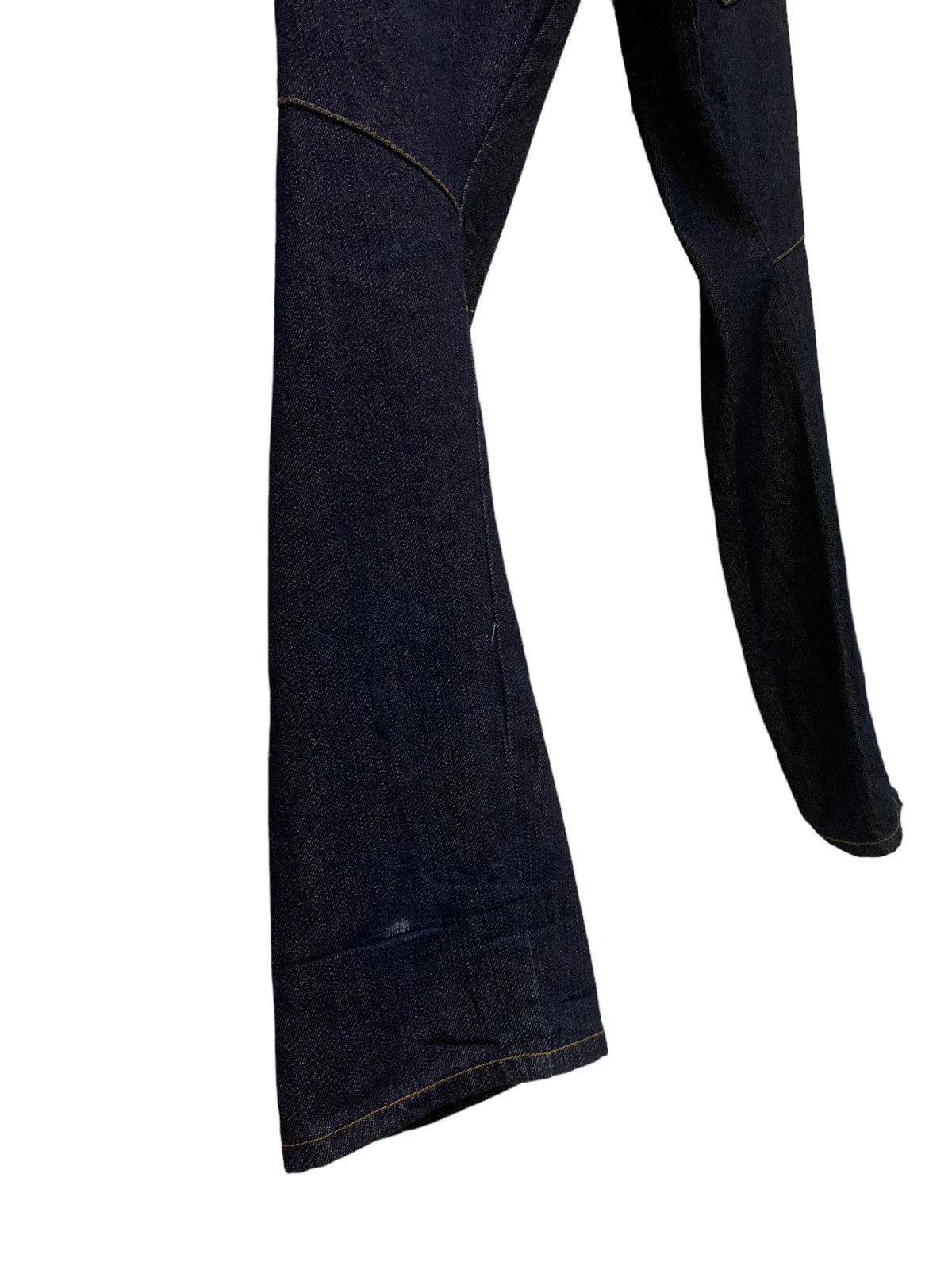 Japanese Brand Brithmint Japan Double Waist Neon Zipper Curved Leg Jeans Size US 30 / EU 46 - 14 Thumbnail