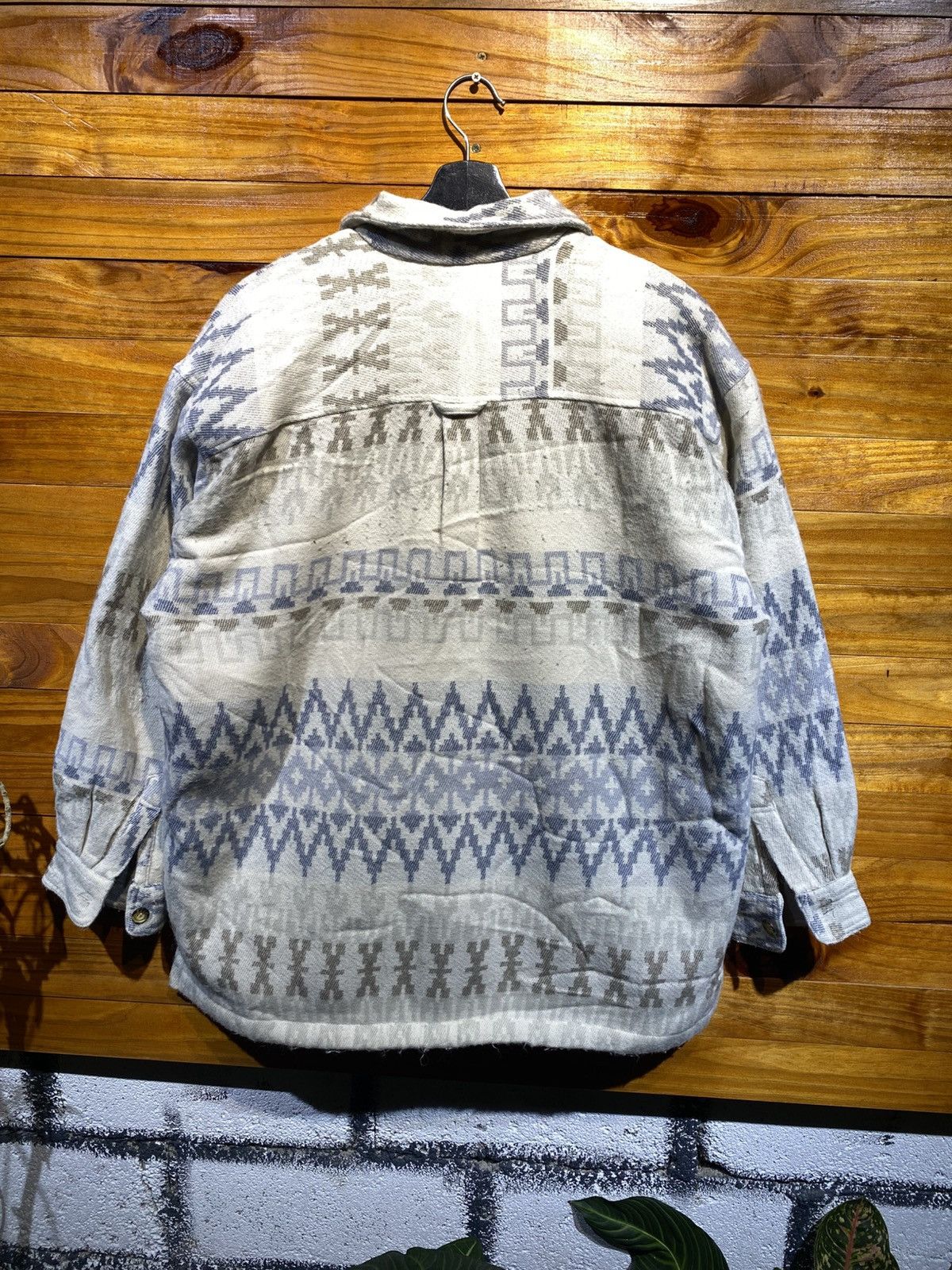 Vintage Vintage Bayleaf American Style Aztec Sherpa Jacket – 90s Size US L / EU 52-54 / 3 - 9 Thumbnail