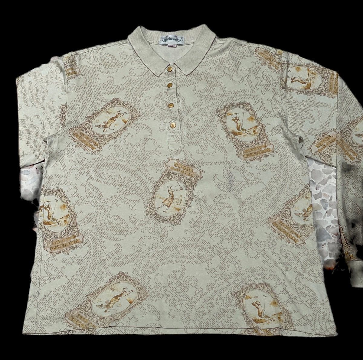 Burberry × Designer × Vintage Vintage Burberry Fullprint Shirt 1990s Size US M / EU 48-50 / 2 - 3 Thumbnail