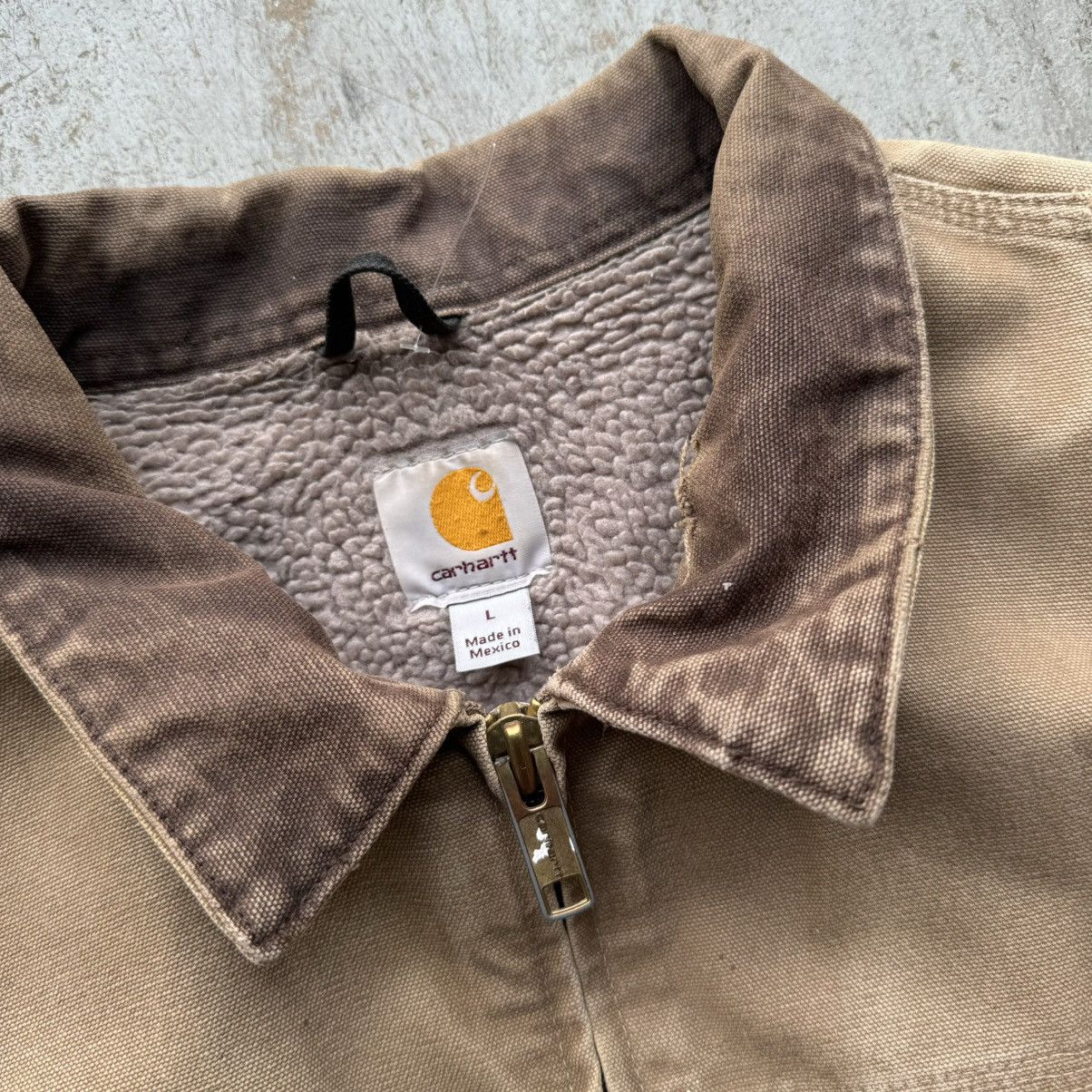 Carhartt × Vintage Carhartt Tan Distressed Faded Jacket Workwear Sz L Size US L / EU 52-54 / 3 - 3 Thumbnail