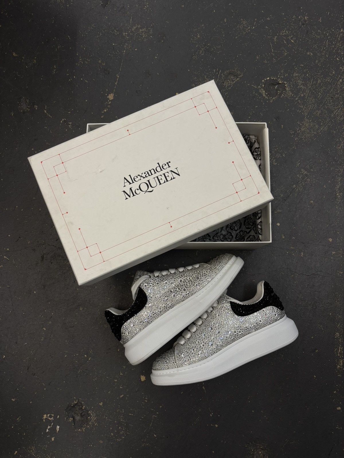 Alexander McQueen Alexander Mcqueen Full Rhinestone VNDS snkrs Size US 12 / EU 45 - 2 Thumbnail
