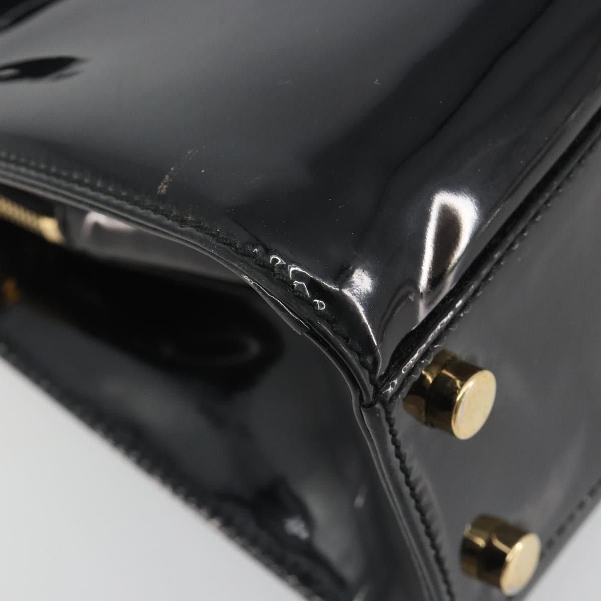 Saint Laurent Paris SAINT LAURENT Hand Bag Patent Leather Black Gold Auth Size ONE SIZE - 15 Thumbnail
