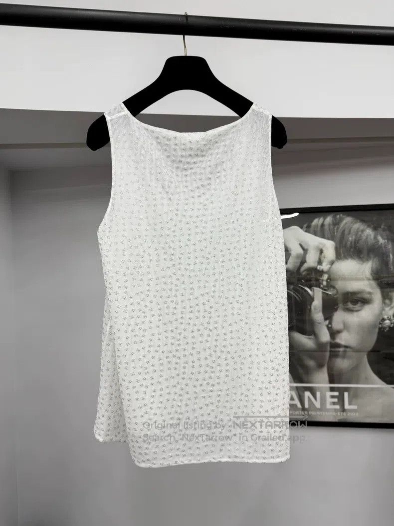 Chanel Chanel White full logo strap vest Size XS / US 0-2 / IT 36-38 - 3 Thumbnail