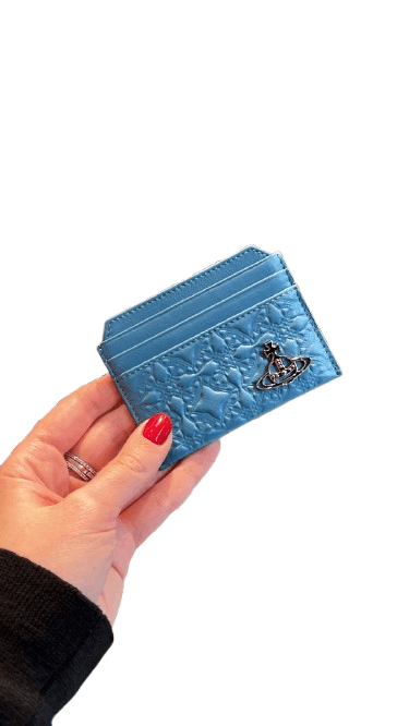 Vivienne Westwood o1f1d3z0426 Size: OS / Embossed Slim Card Holder in Sky Blue Size ONE SIZE - 1 Preview