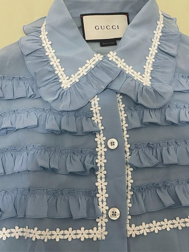 Gucci GucciWooden ear lace shirt 2503-Nextarrow Size XXS / US 00 / IT 34 - 2 Thumbnail