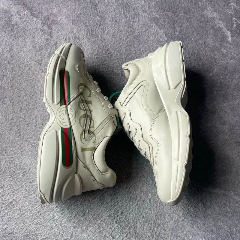 Gucci Gucci Rhyton Logo Low-Top Dad Sneakers for Men - Size US 8.5 / EU 41-42 - 7 Thumbnail