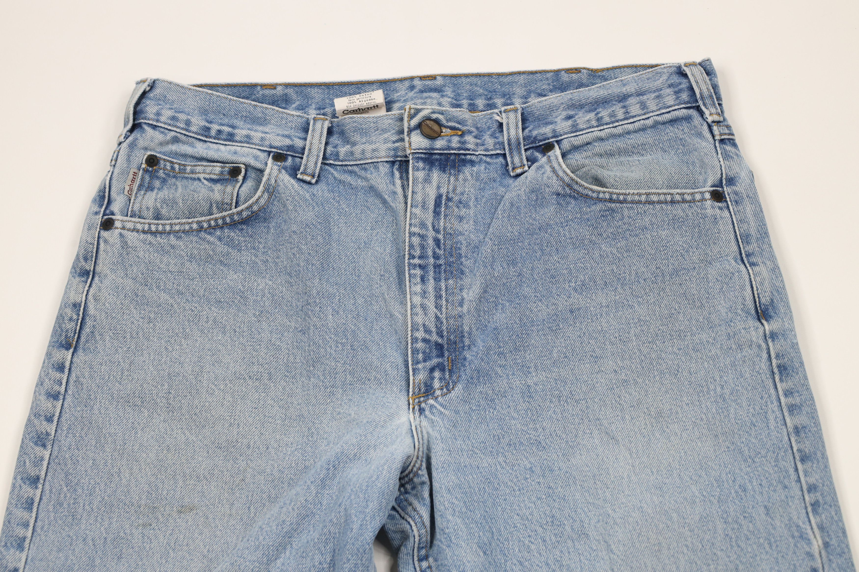 Carhartt × Vintage Vintage Carhartt Spell Out Traditional Fit Denim Jeans Size US 36 / EU 52 - 2 Thumbnail