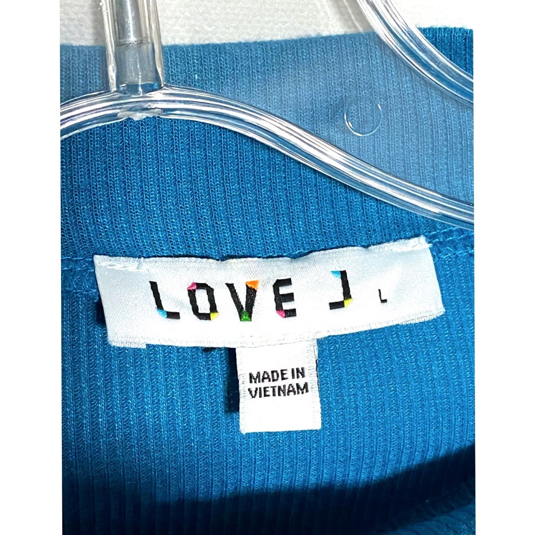 Vintage Love J Blue Ribbed Cropped Ring Pull Half Zip Sweater Womens L Y2K Casual Chic Shirt Size L / US 10 / IT 46 - 6 Thumbnail
