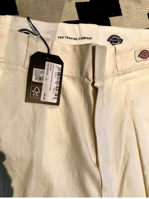 Dickies Pop Trading Company work pants off white 33 new Size US 33 - 3 Thumbnail