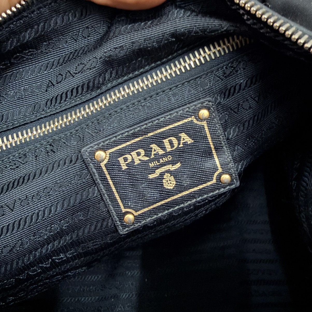 Prada Prada Nylon Black Large Tote Shoulder Bag Size ONE SIZE - 11 Thumbnail