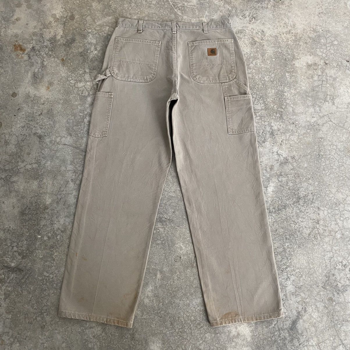 Carhartt Size 34x31 Vintage Carhartt Desert Grey Carpenter Work Pants Size US 34 / EU 50 - 15 Thumbnail