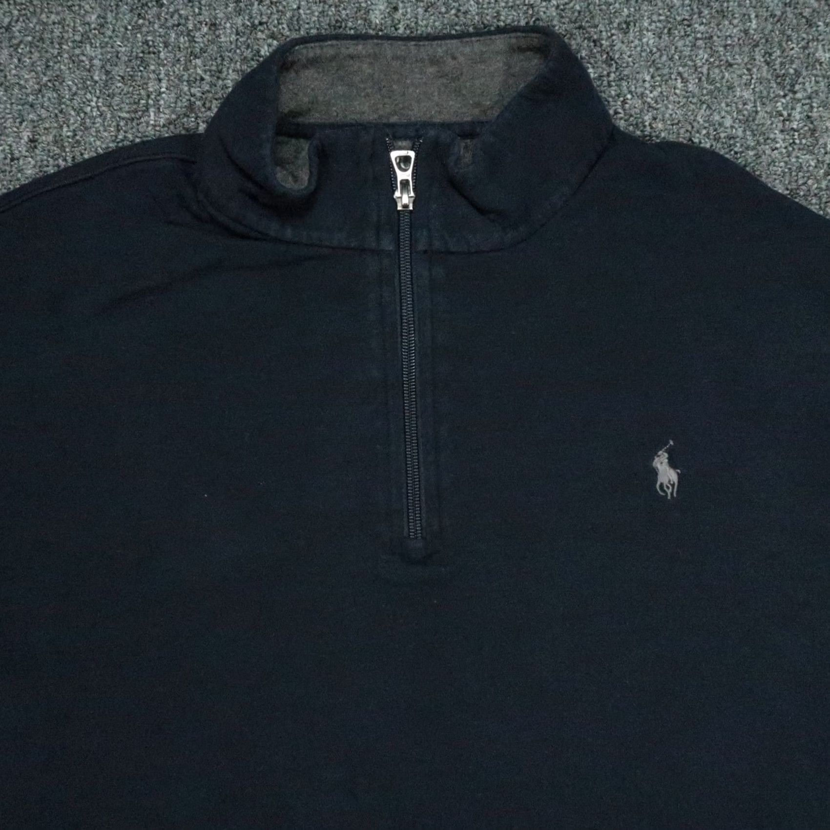 Polo Ralph Lauren Polo Ralph Lauren Sweater Mens XL Blue 1/4 Zip Pullover Mock Neck Knit Cotton Regular Long Sleeve Vintage: No Size US XL / EU 56 / 4 - 2 Thumbnail