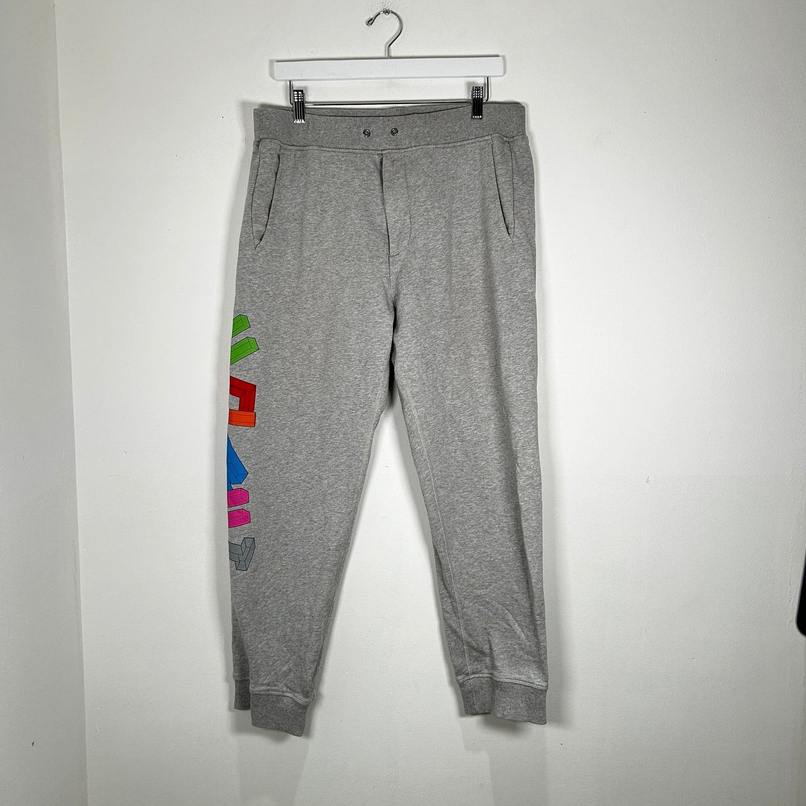 Helmut Lang Helmut Lang Grey 3D Logo Sweatpants Size M Size US 32 / EU 48 - 2 Thumbnail
