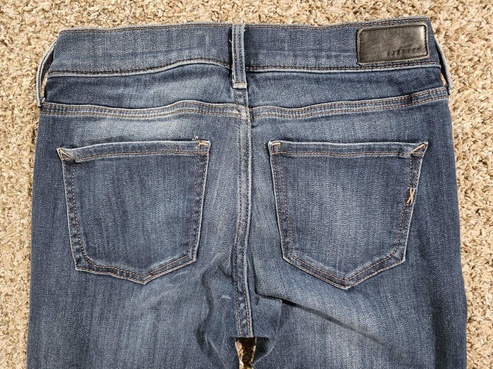 Express Express Size 2R Women’s Jeans Stretch Skinny Mid rise Size 26" / US 2 / IT 38 - 7 Thumbnail