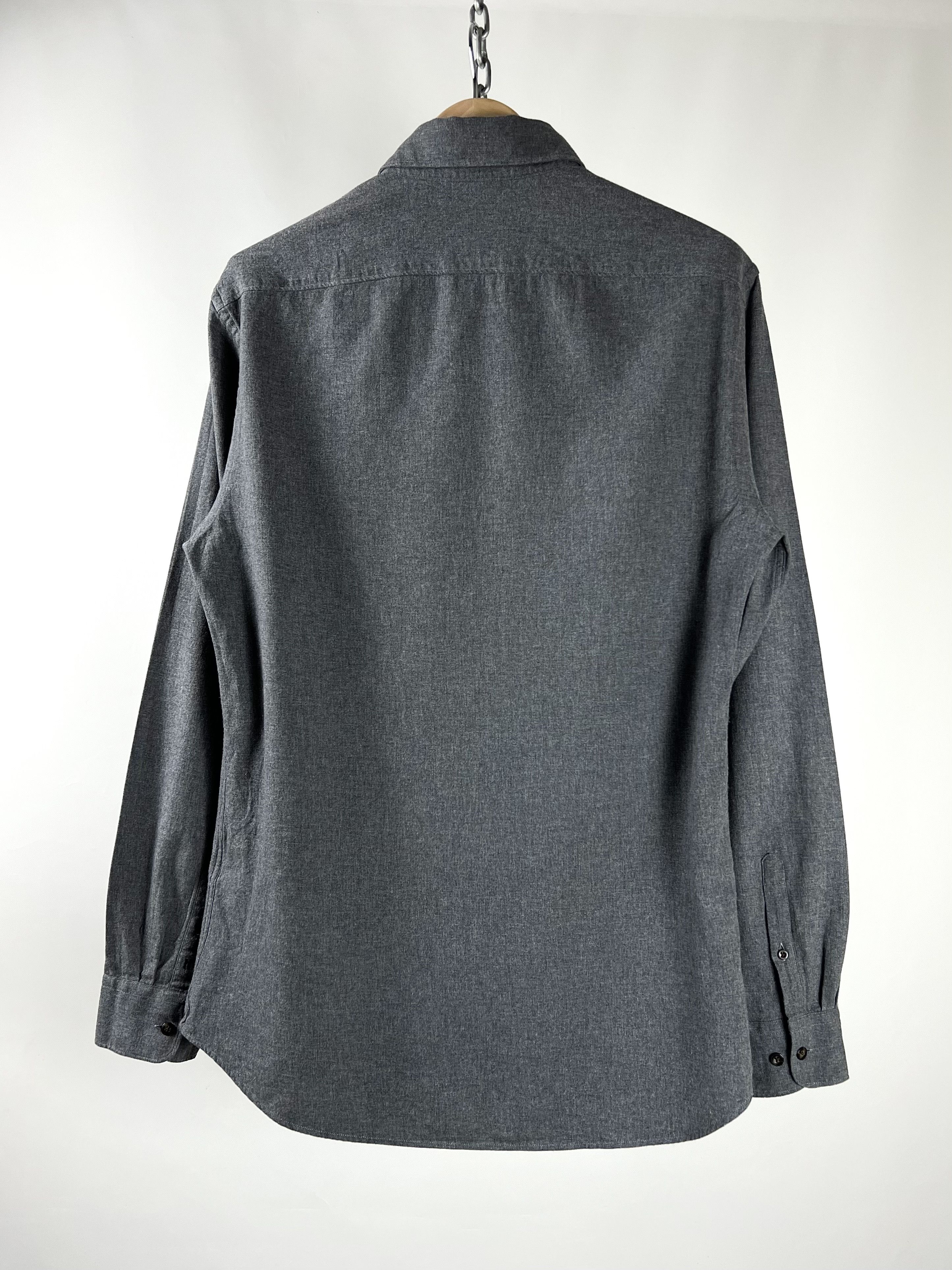 Hope Hope Flannel Narrow Fit Grey Long Sleeve Shirt Size US XL / EU 56 / 4 - 9 Thumbnail