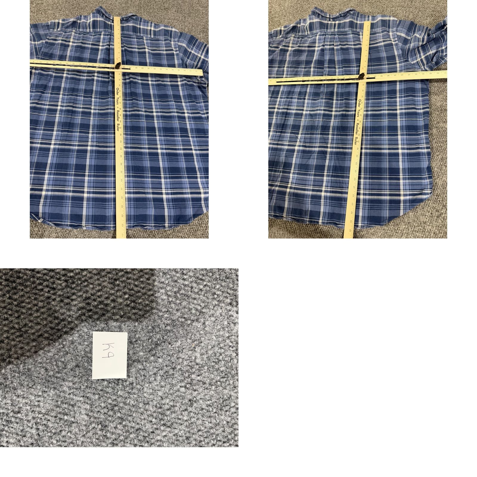 Ralph Lauren Ralph Lauren Shirt Mens 4XB Big Big & Tall Indigo Plaid Blue Oxford Button Down Casual Size US XXL / EU 58 / 5 - 8 Thumbnail
