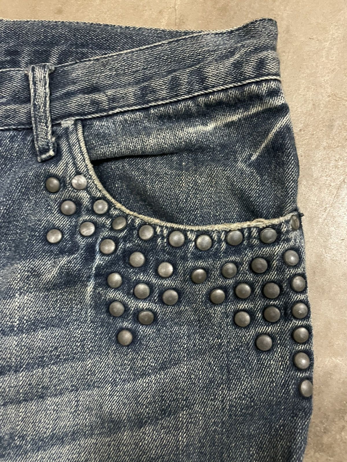 Designer × Karl Kani Karl Kani Baggy Studded Jeans Distressed Denim Size US 38 / EU 54 - 3 Thumbnail