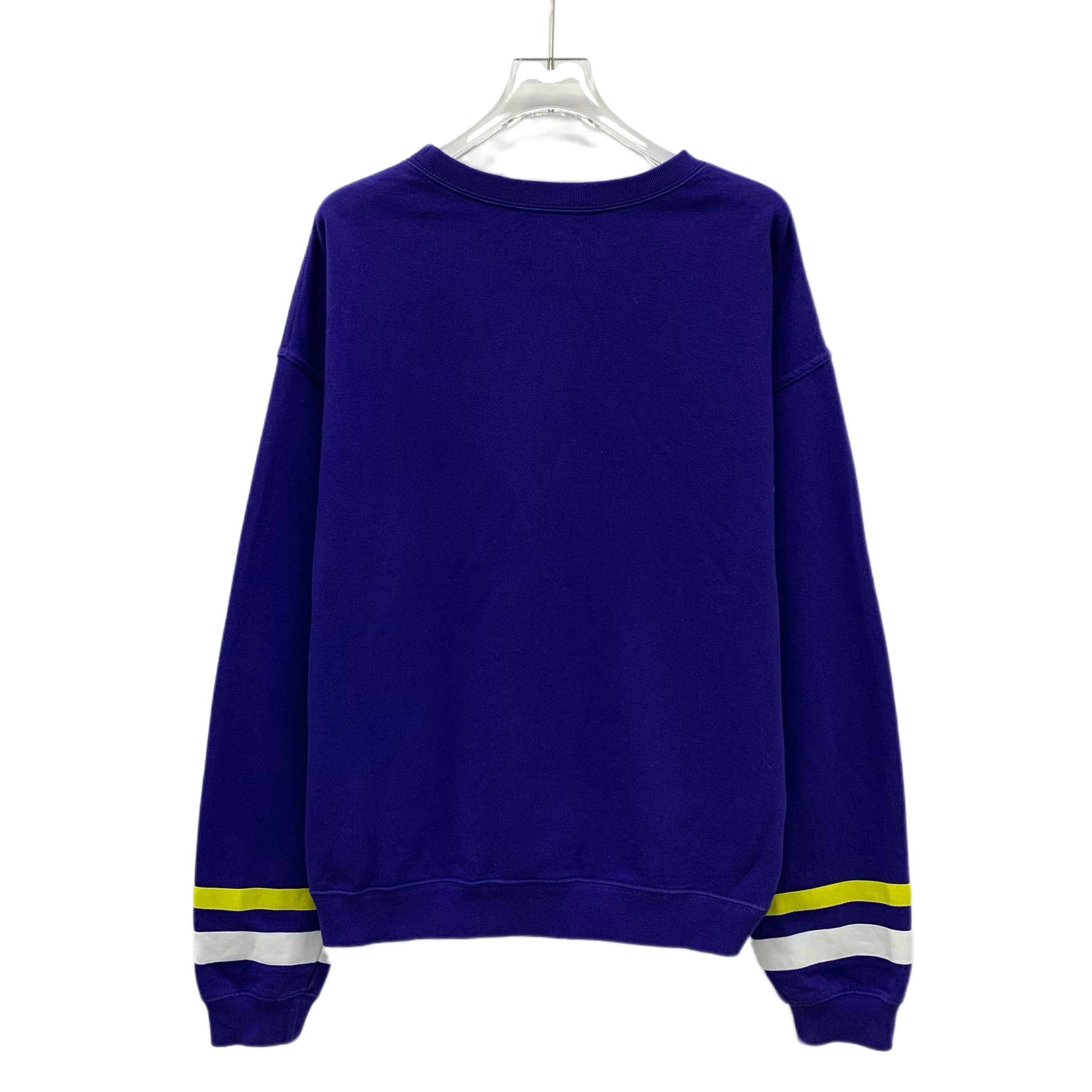 Gucci Gucci Logo Print Cotton Sweatshirt (Navy, Size XS) Size US XS / EU 42 / 0 - 8 Thumbnail