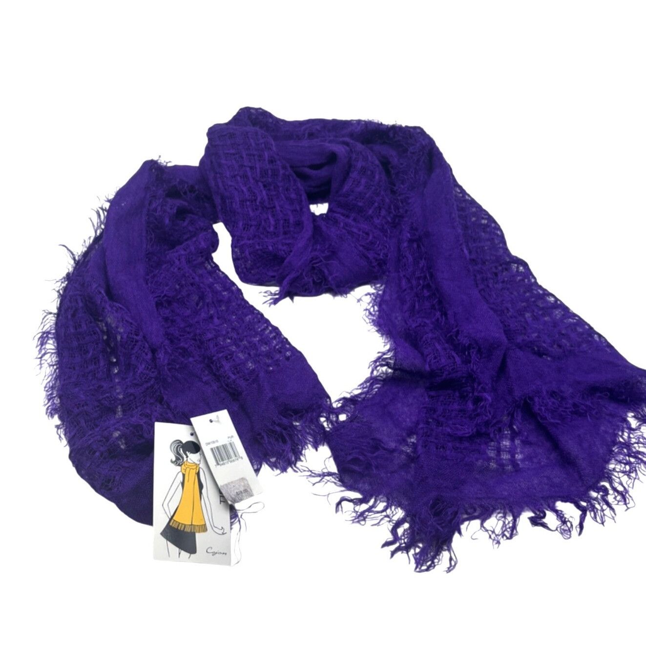 Other Cejon Women's Loosely Woven Fashion Scarf, Purple, OS Size ONE SIZE - 7 Thumbnail
