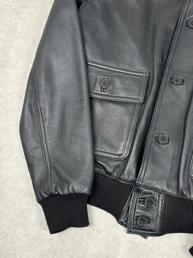 Daniele Alessandrini 2000s Daniele Alessandrini Black Buttoned Leather Jacket Size US M / EU 48-50 / 2 - 8 Thumbnail