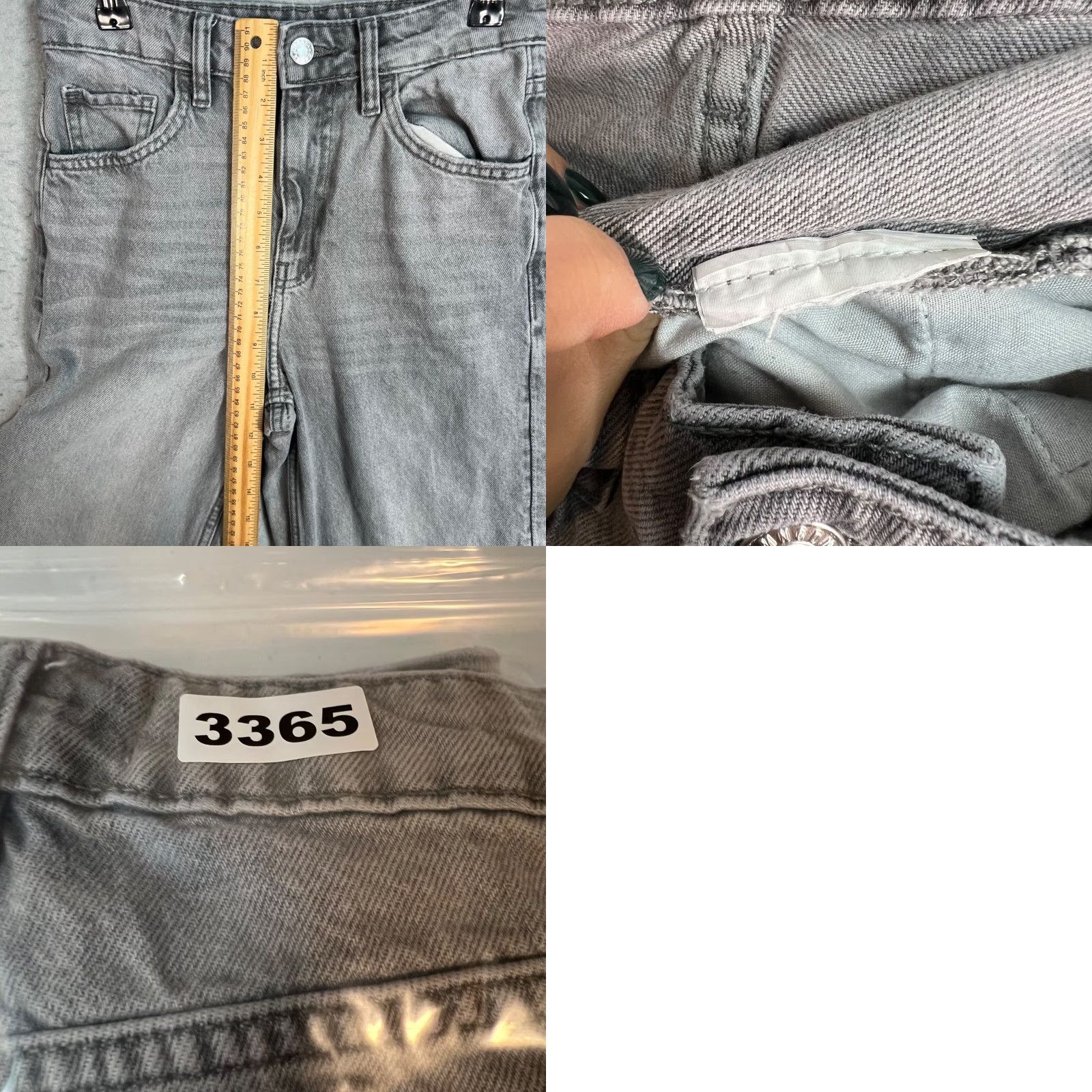 Mango Mango Jeans 2 Gray High-Waisted Straight-Leg Frayed Hem Womens Size 2 Denim Cotton Blend 5-Pocket Design Inseam 32 in Rise High Vintage No Mens Womens Size 26" / US 2 / IT 38 - 8 Thumbnail