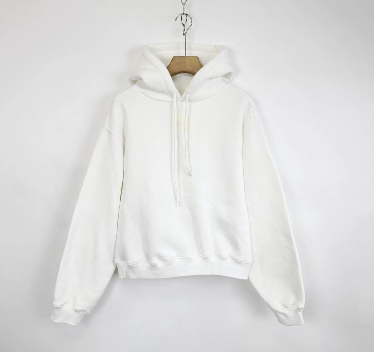 Alexander Wang Alexander Wang White Chest Foam Logo Hoodie K12 Size S / US 4 / IT 40 - 1 Thumbnail