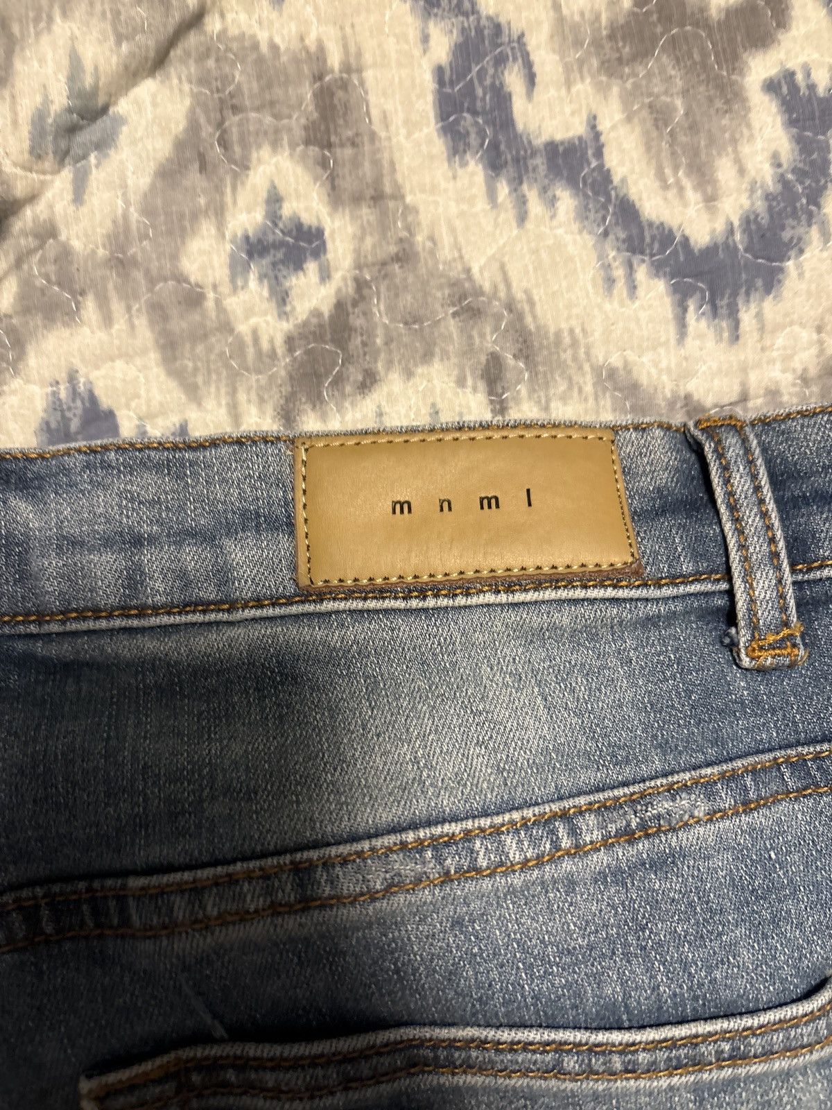 MNML Distressed Biker Jeans Size US 34 / EU 50 - 1 Thumbnail