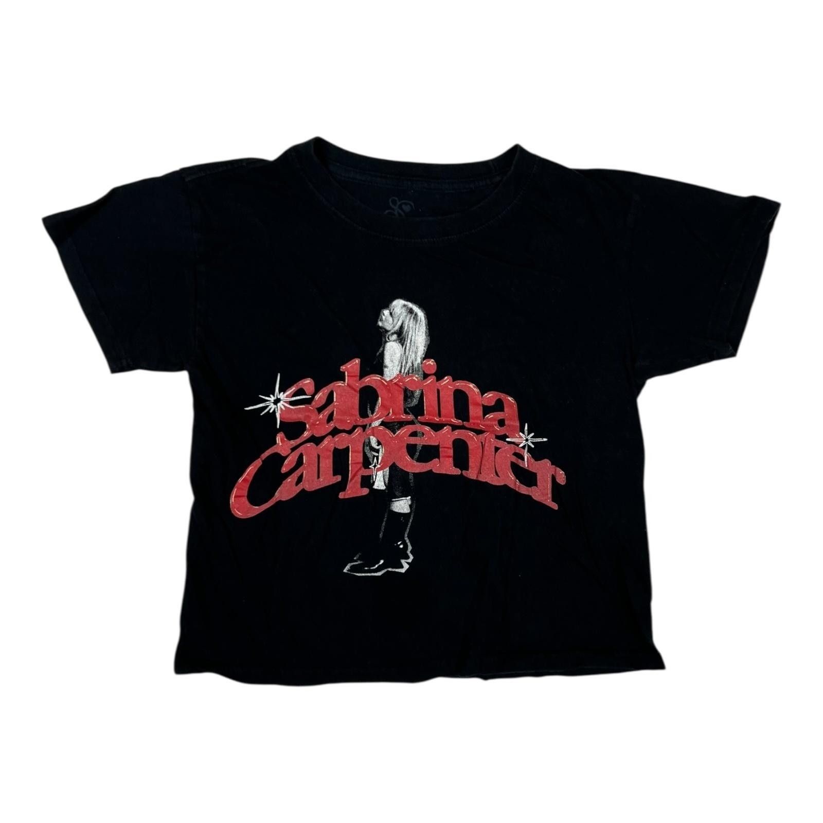 Other Sabrina Carpenter Shirt Womens Extra Small Black Cropped Tou Size XS / US 0-2 / IT 36-38 - 1 Thumbnail