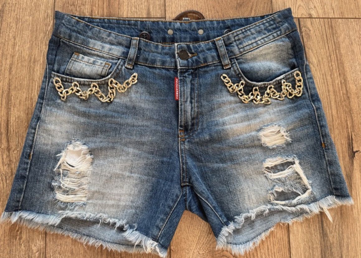 Dsquared2 Dsquared2 Women’s Denim Shorts Size s/Distressed Look/ Size 25" / US 0 / IT 36 - 1 Thumbnail