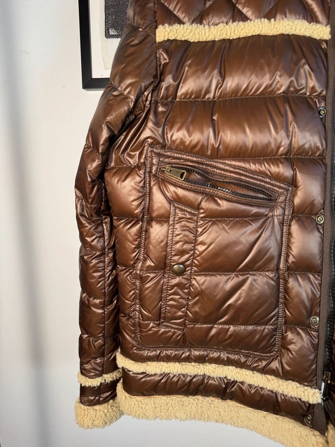 Moncler 🚭 GRAIL 🚭 CHIEF KEEF 2012 BROWN GIUBOTTO SHEARLING Size US L / EU 52-54 / 3 - 8 Thumbnail