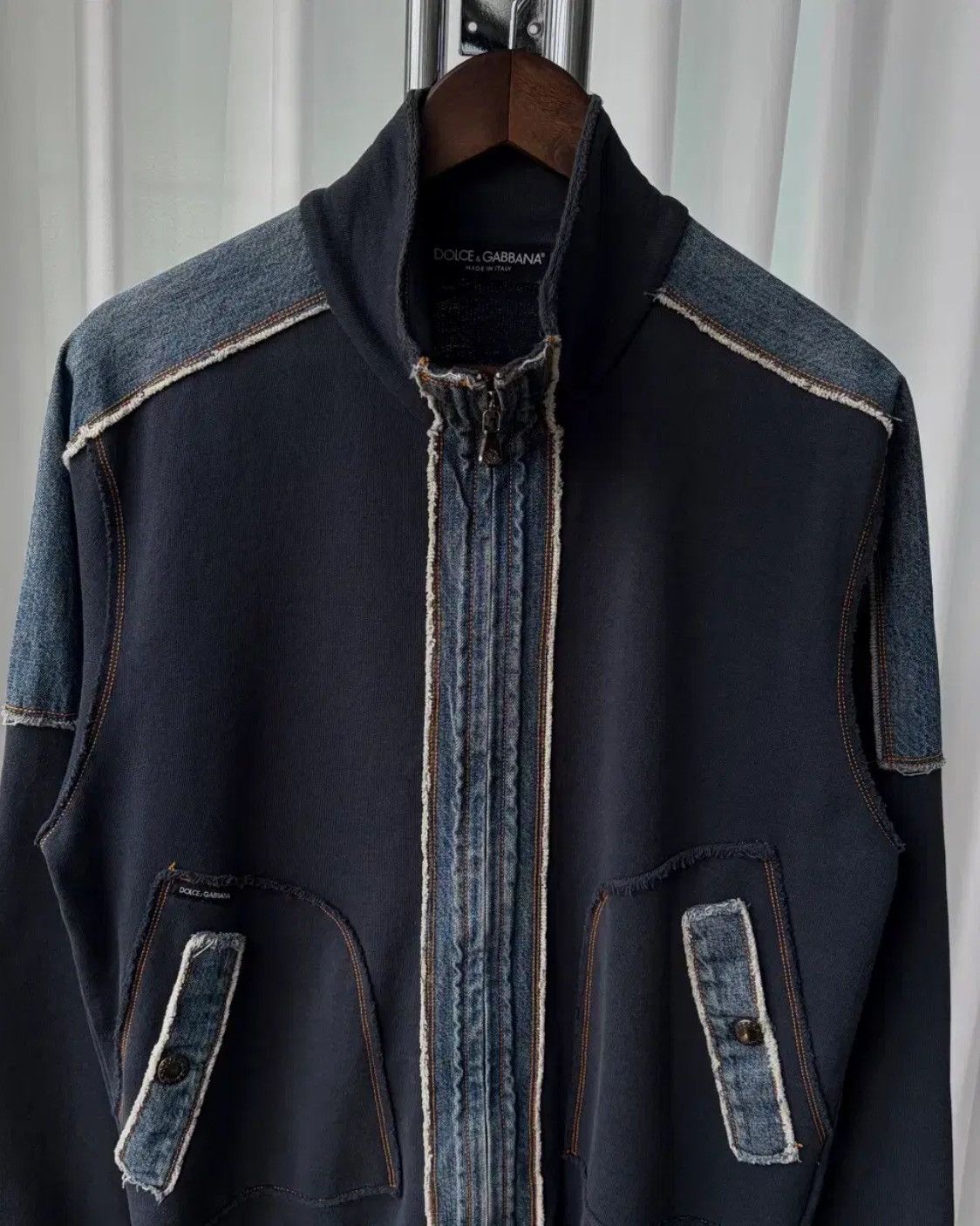 Dolce & Gabbana Dolce & Gabbana Denim Patch Zip Up Jacket Size US M / EU 48-50 / 2 - 3 Thumbnail