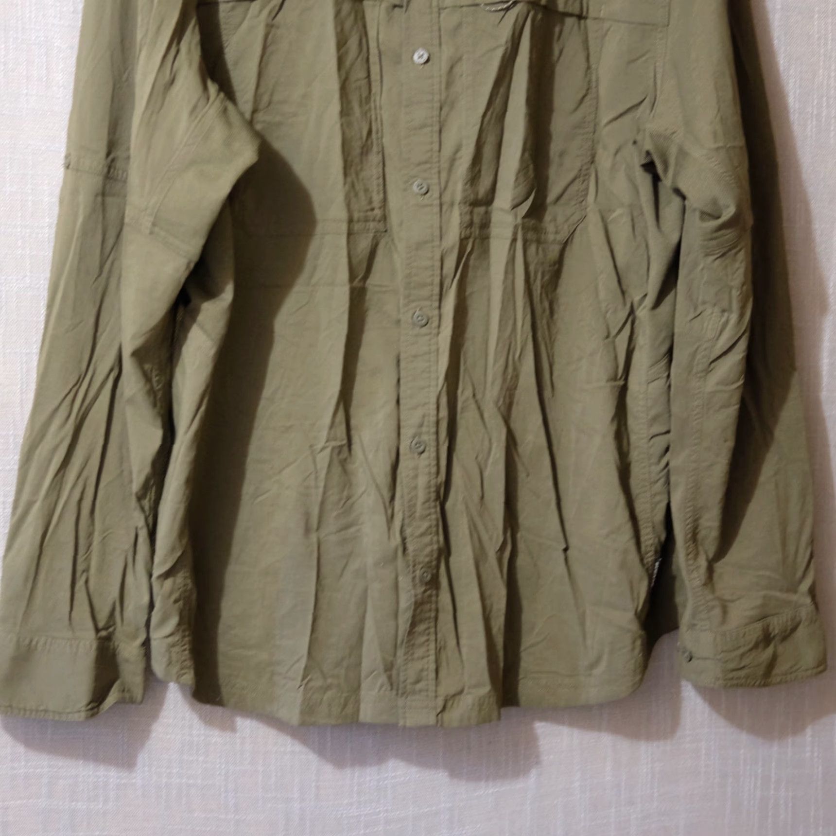 Vintage EUC REI Coop Shirt Green Long Sleeve Outdoor Hiking Mens 2XL Button-Up Nylon/Spandex Casual Travel Pockets 90s? Size US XXL / EU 58 / 5 - 3 Thumbnail