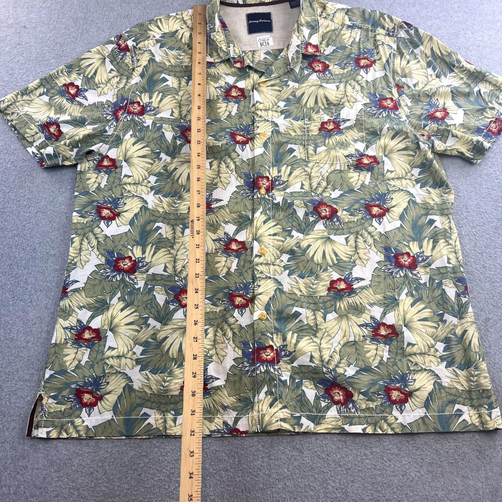 Tommy Bahama VINTAGE Tommy Bahama Shirt Mens 2XL Green Hawaiian Tropical Floral Camp Button Front Size US XXL / EU 58 / 5 - 3 Thumbnail