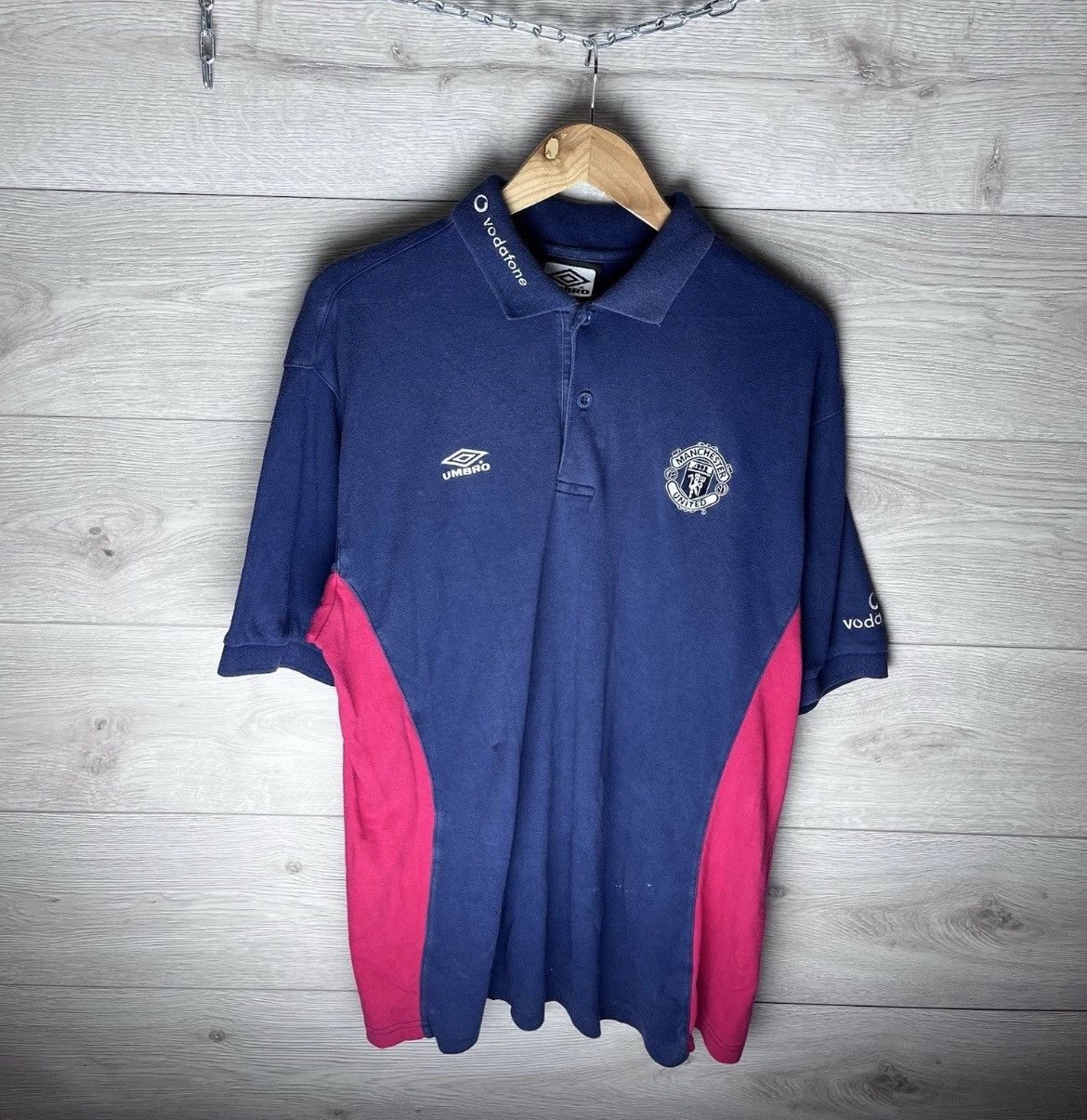 Umbro VINTAGE SOCCER POLO UMBRO FC MANCHESTER UNITED 99/01 SIZE L Size US L / EU 52-54 / 3 - 1 Thumbnail