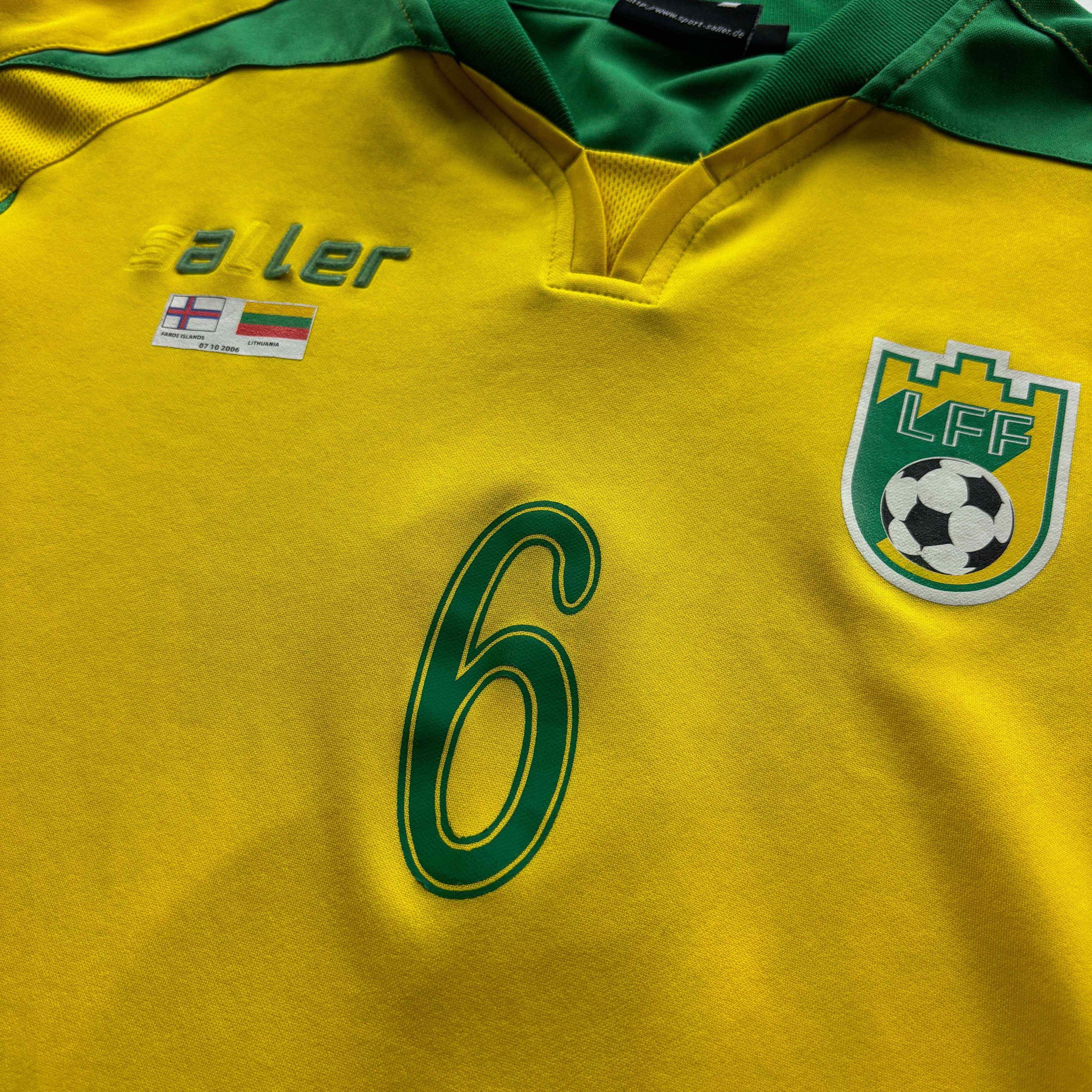 Other MATCH WORN Lithuania 2006 Saller #6 football jersey L/XL Size US L / EU 52-54 / 3 - 3 Thumbnail
