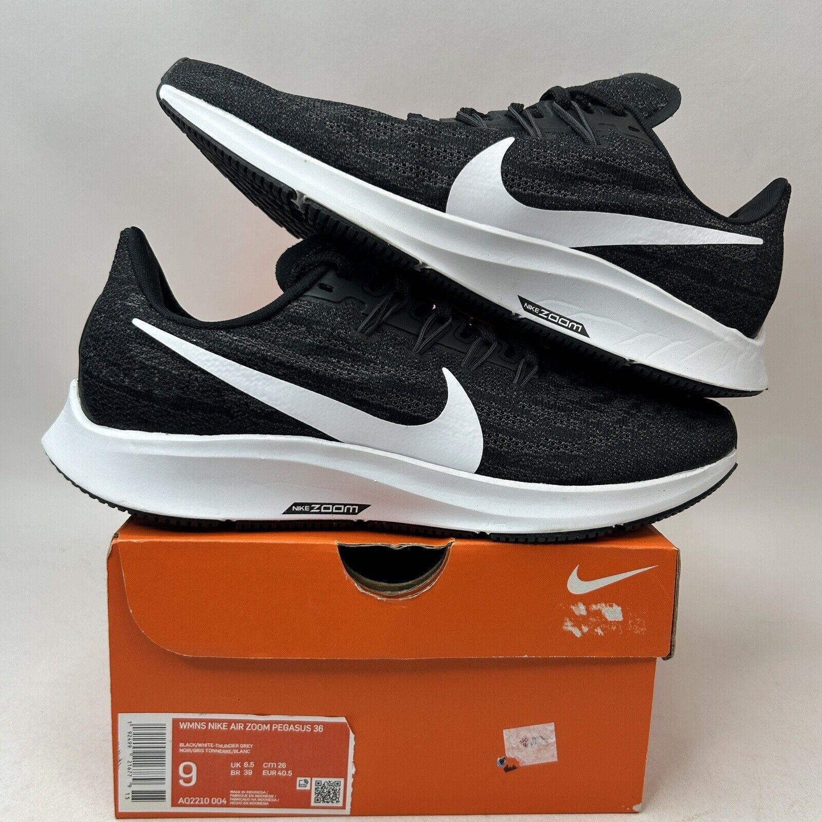 Nike Nike Air Zoom Pegasus 36 WMNS “Black White” 2024 Size US 9 / IT 39 - 1 Thumbnail