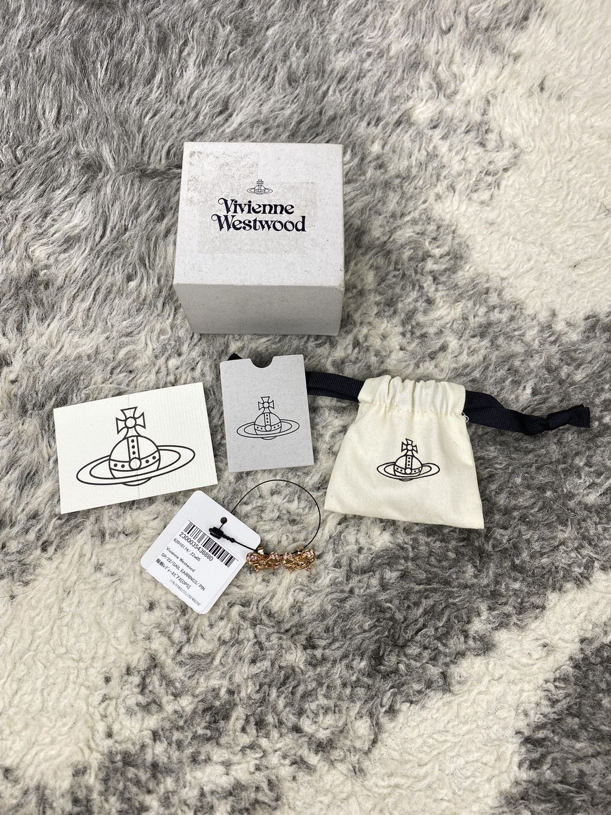 Vivienne Westwood NWT Vivienne Westwood Gold/Rose Gold Very Rare Pin Earrings Size ONE SIZE - 1 Thumbnail