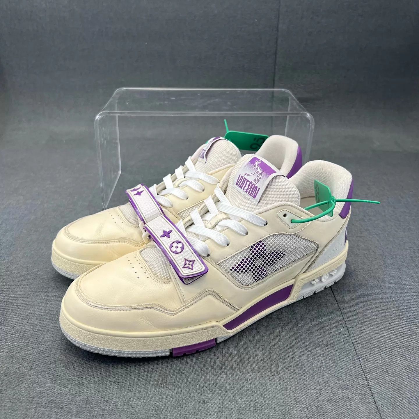 Louis Vuitton LV Trainer White Purple Velcro 45 Size US 12 / EU 45 - 1 Thumbnail