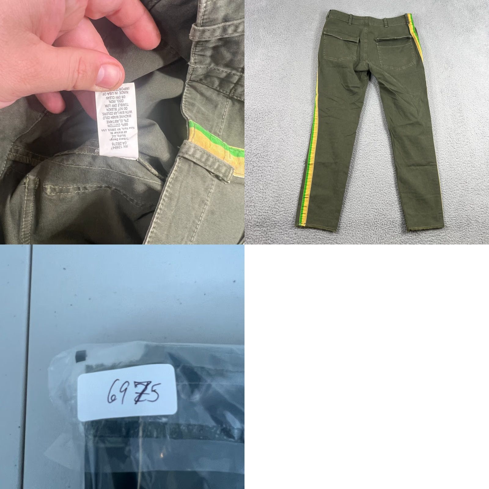 Nili Lotan VINTAGE Nili Lotan Pants Women Tapered Cropped Casual Green Size 2 Size 26" / US 2 / IT 38 - 8 Thumbnail