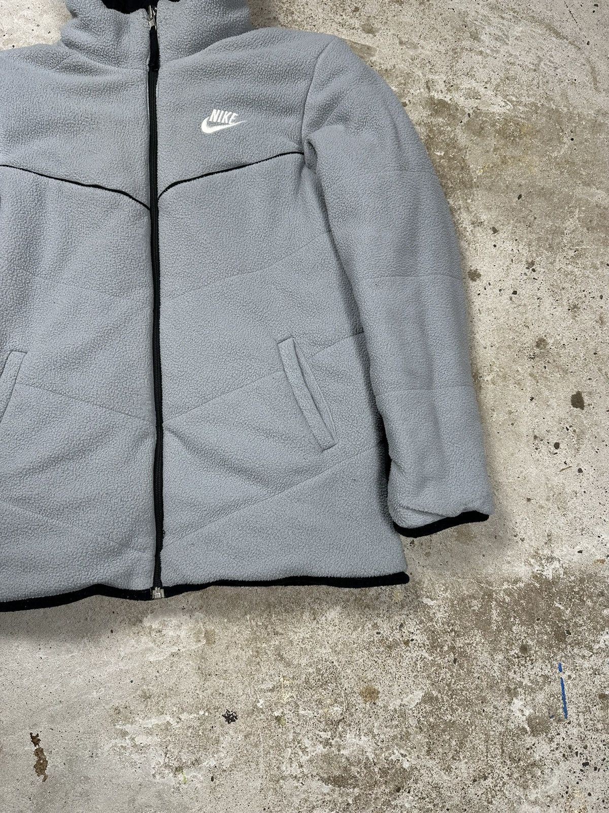 Nike ‼️ Vintage y2k Nike Reversible Sherpa Fleece Hooded Jacket Size US M / EU 48-50 / 2 - 16 Thumbnail